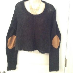 Black crop sweater